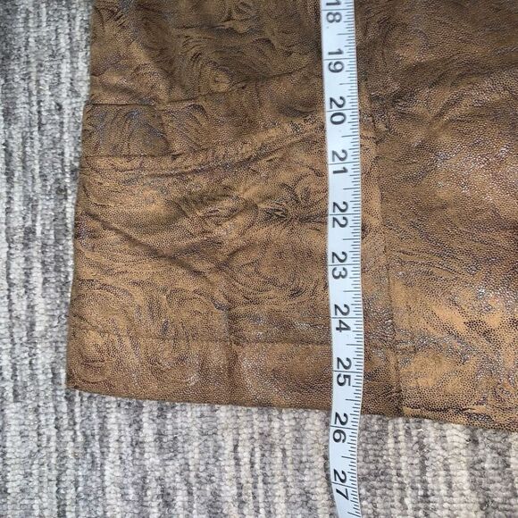 Elementz SZ 1X Women’s Soft Brown Faux Suede Ruffle Full Zip Lined Light Jacket - Picture 6 of 7